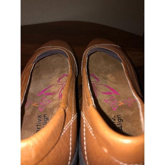 Comfortiva Align Brown Ombre Tip Comfort Leather Loafer / Flats 6.5W - Picture 6 of 8